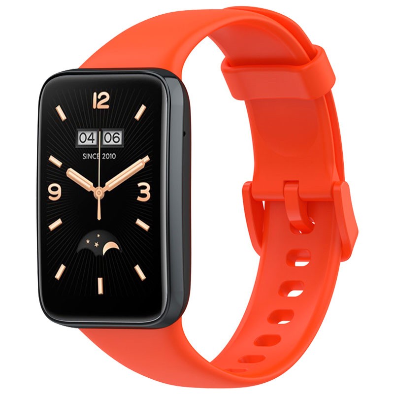 Bracelet en silicone compatible avec Xiaomi Smart Band 7 Pro de couleur Orange - Ítem