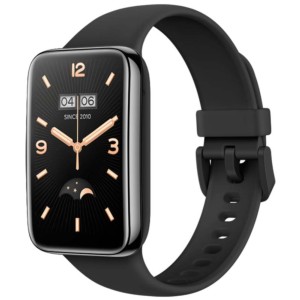 Correa de silicona compatible con Xiaomi Smart Band 7 Pro en color Negro