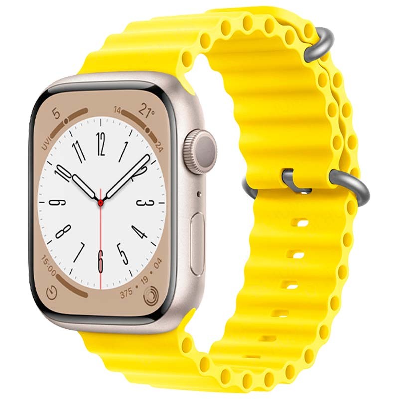 Pulseira Apple Watch 42/44/45/49mm Wave Amarelo - Item