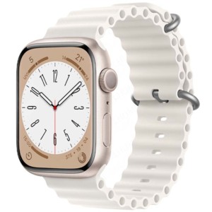 Bracelet Apple Watch 42/44/45/49mm Wave Blanc