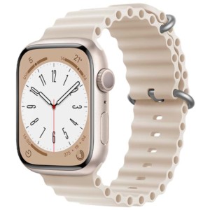 Pulseira Apple Watch 42/44/45/49mm Wave Branco Estrela