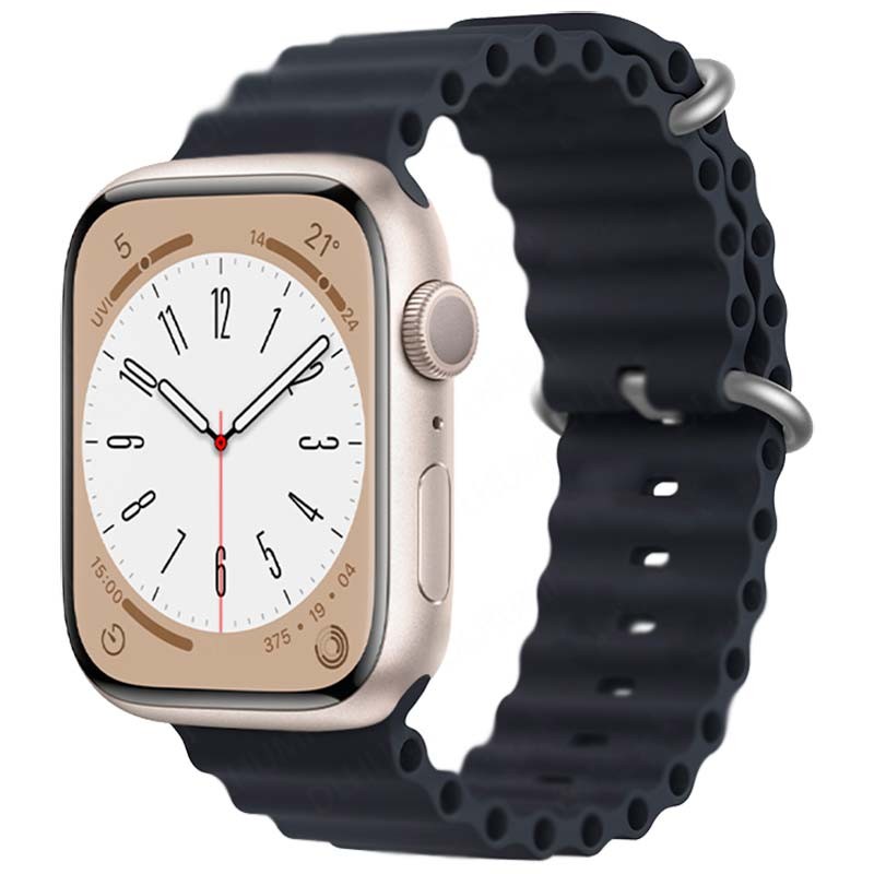 Pulseira Apple Watch 42/44/45/49mm Wave Preto - Item