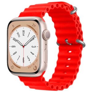 Pulseira Apple Watch 42/44/45/49mm Wave Vermelho