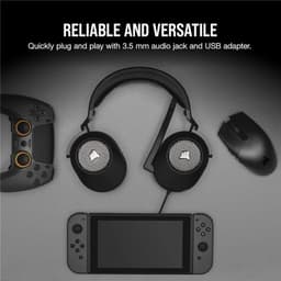 Corsair HS65  Negro - Auriculares Inalámbricos versátiles