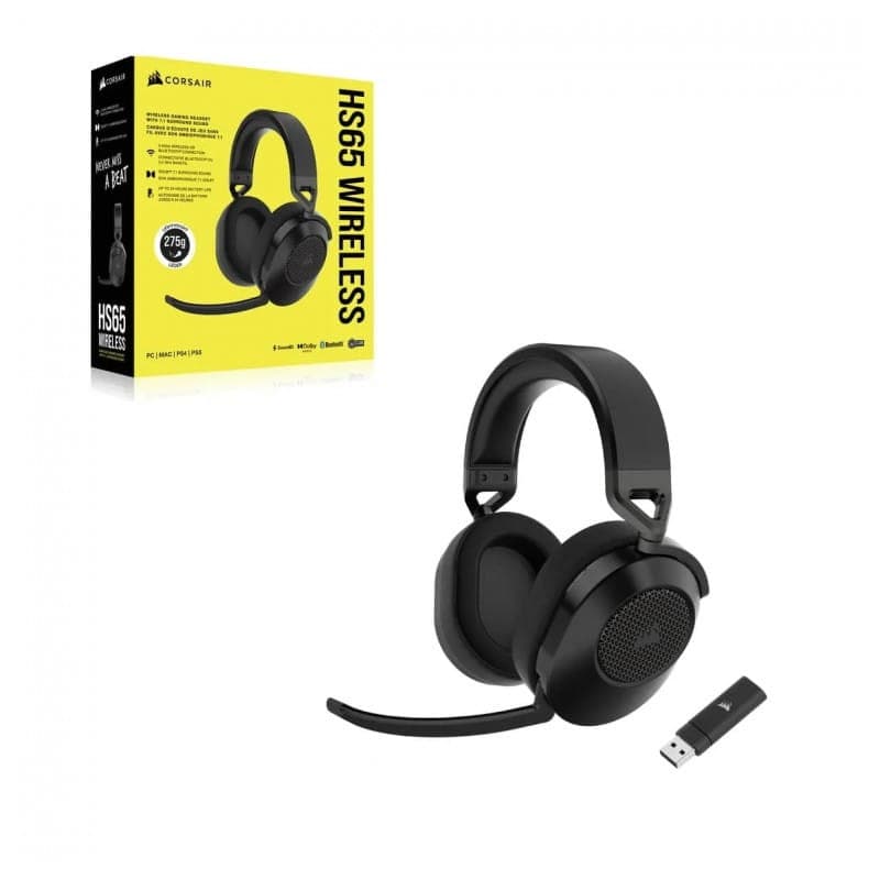 Corsair HS65  Negro - Auriculares Inalámbricos contenido de la caja