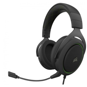 Corsair HS50 Pro Stereo Negro y Verde - Auriculares Gaming