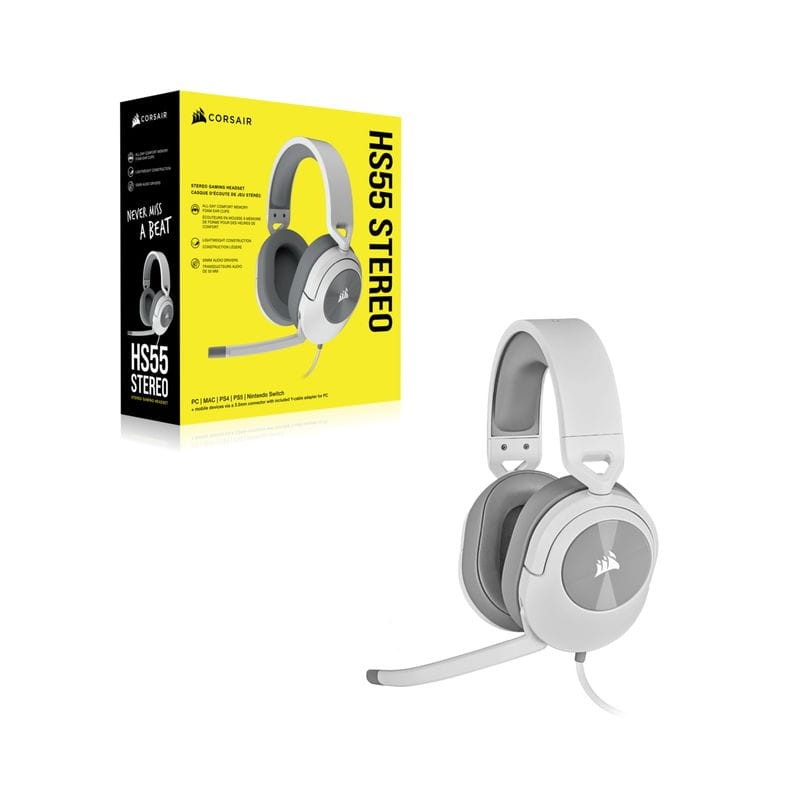 Corsair HS55 Stereo Blanc - Casque de jeu - Ítem1