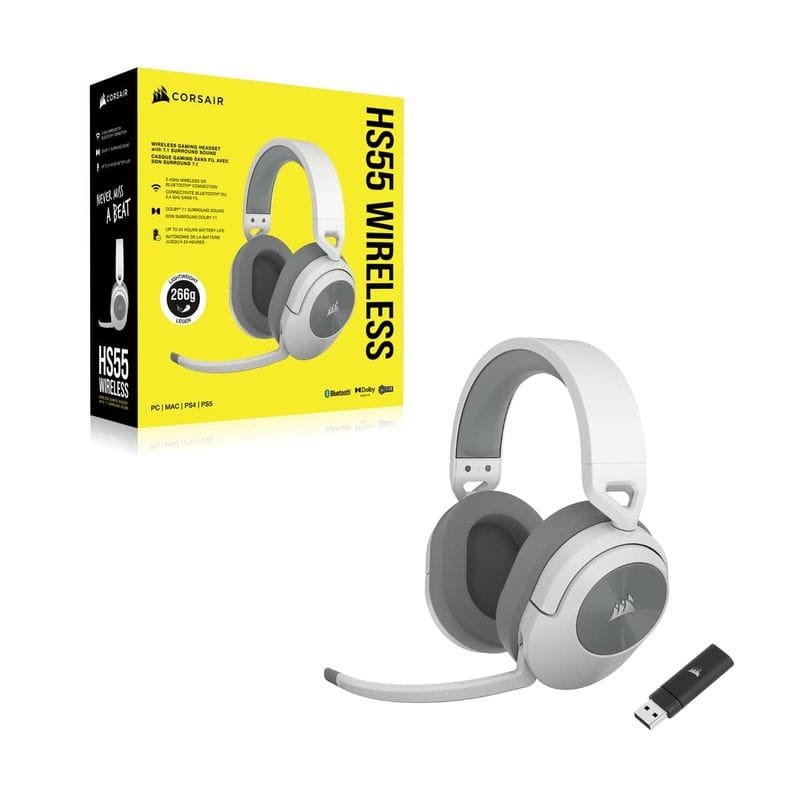 Corsair HS55 Bluetooth Blanco - Auriculares Gaming - Ítem5