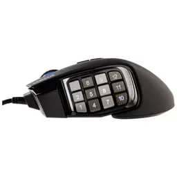 Corsair Scimitar RGB Elite USB Noir - Souris de jeu - Panneau de boutons à vue latérale 18 000 DPI