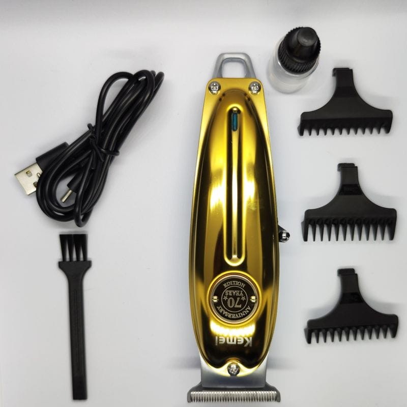 KEMEI 70TH ANNIVERSARY TRIMMER/CLIPPER KM-1949 GOLD – El Palacio De La  Belleza