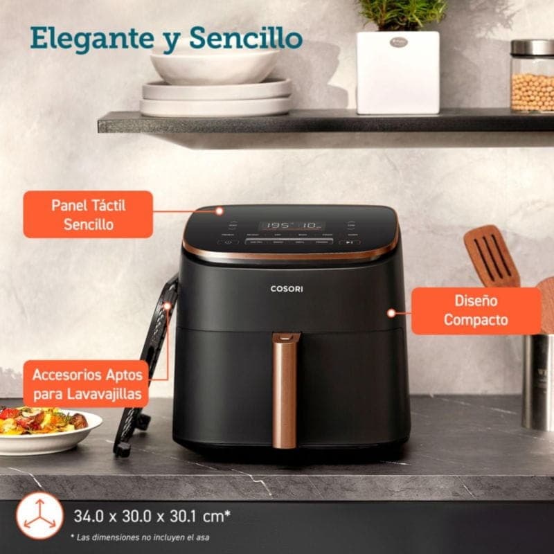 Fritadeira sem óleo Cosori KOSP0019EUN 6 Litros 1725 W com design simples