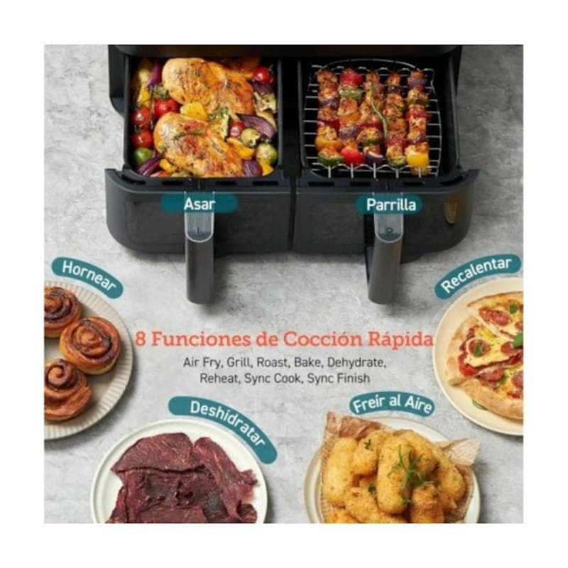 Funções da Fritadeira de ar Cosori KOSP0026EUN 8,5 Litros