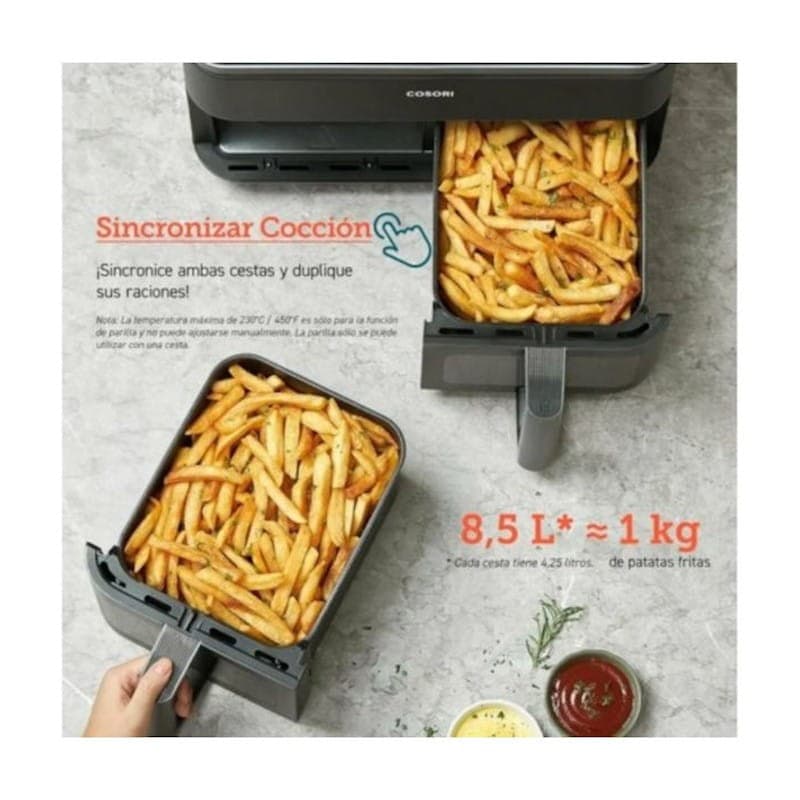 Fritadeira de ar Cosori KOSP0026EUN 8,5 Litros com sincronização de cozimento