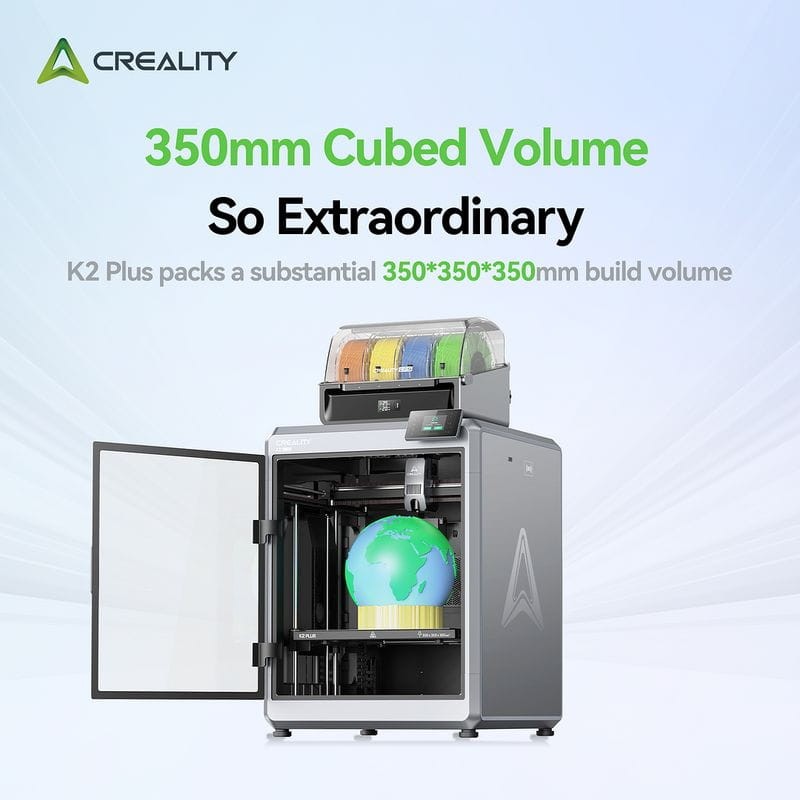 Creality K2 Plus - Gran Tamaño Multifilamento hasta 4 CFS (16 colores) - Alta velocidad 600mm/s, Tamaño de impresión 350x350x350mm - Impresora 3D FDM - Ítem3