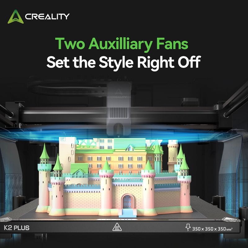 Creality K2 Plus - Gran Tamaño Multifilamento hasta 4 CFS (16 colores) - Alta velocidad 600mm/s, Tamaño de impresión 350x350x350mm - Impresora 3D FDM - Ítem4