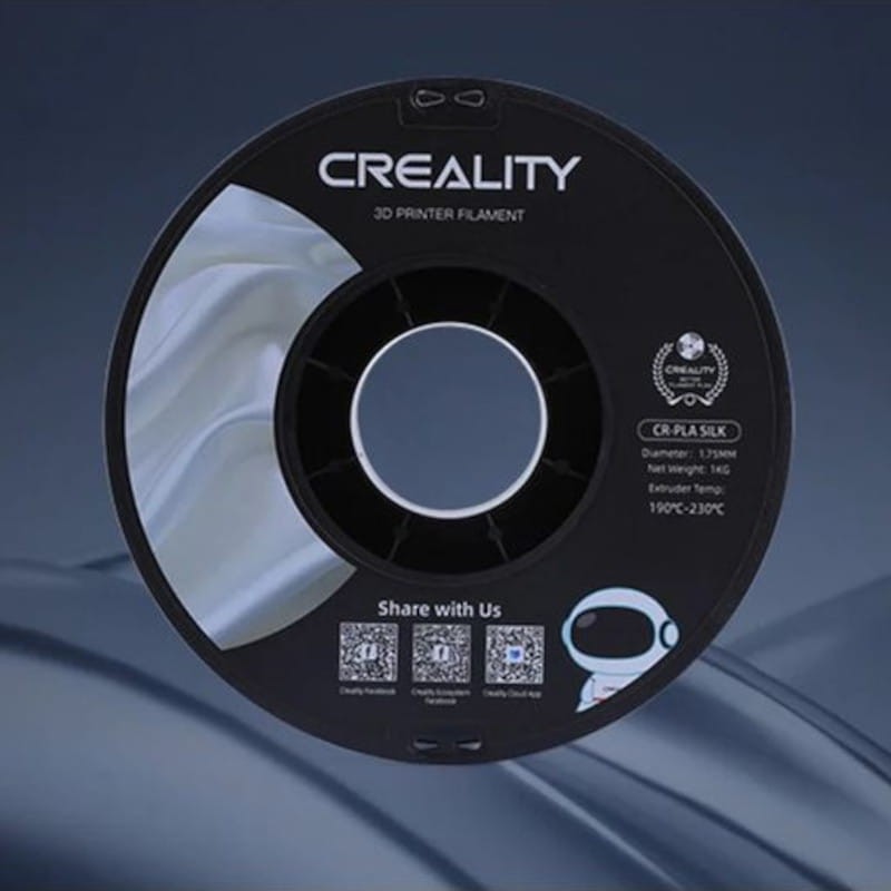 Filament Creality PLA CR-Silk - 1,75 mm - Avec texture soyeuse et brillante et toucher doux - Vitesse d'impression jusqu'à 100 mm/s - Bobine de 1 kg Couleur Jaune et bleu - Compatible avec les imprimantes 3D FDM - Ítem5