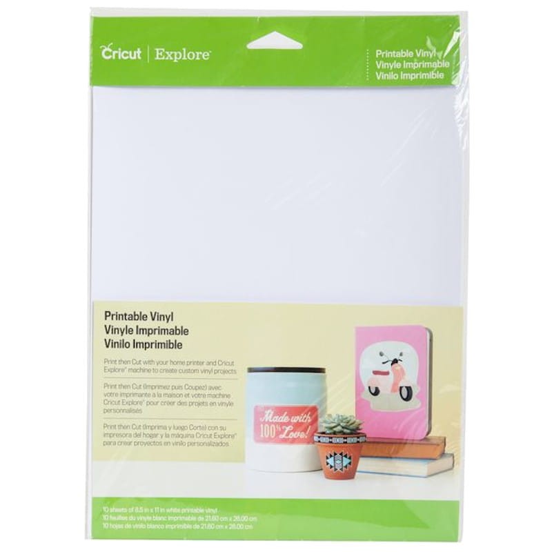 Vinyle imprimable blanc pour Cricut Maker/Explore - 10 ct