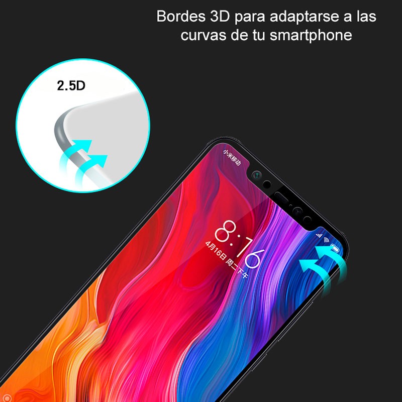 Protector de cristal templado Full Screen 3D para Xiaomi Mi 8 - Ítem1