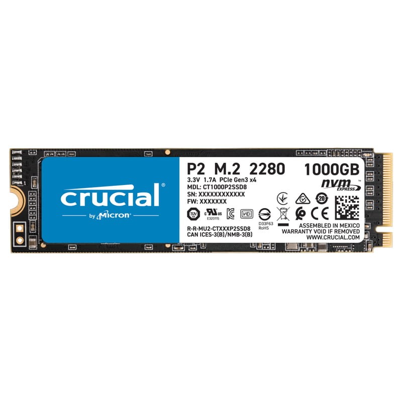 gramática Honesto tenaz Comprar Crucial P2 - 1 TB de capacidad - Conexión PCIe 3.0