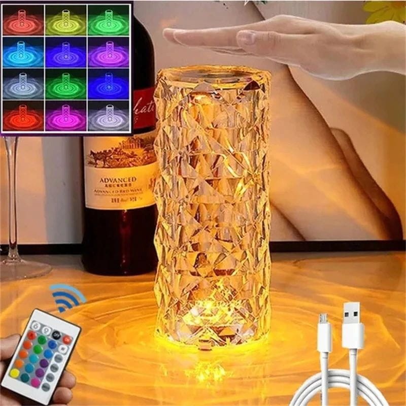 Crystal Diamond - Lámpara de mesa USB 16 colores RGB - Ítem5