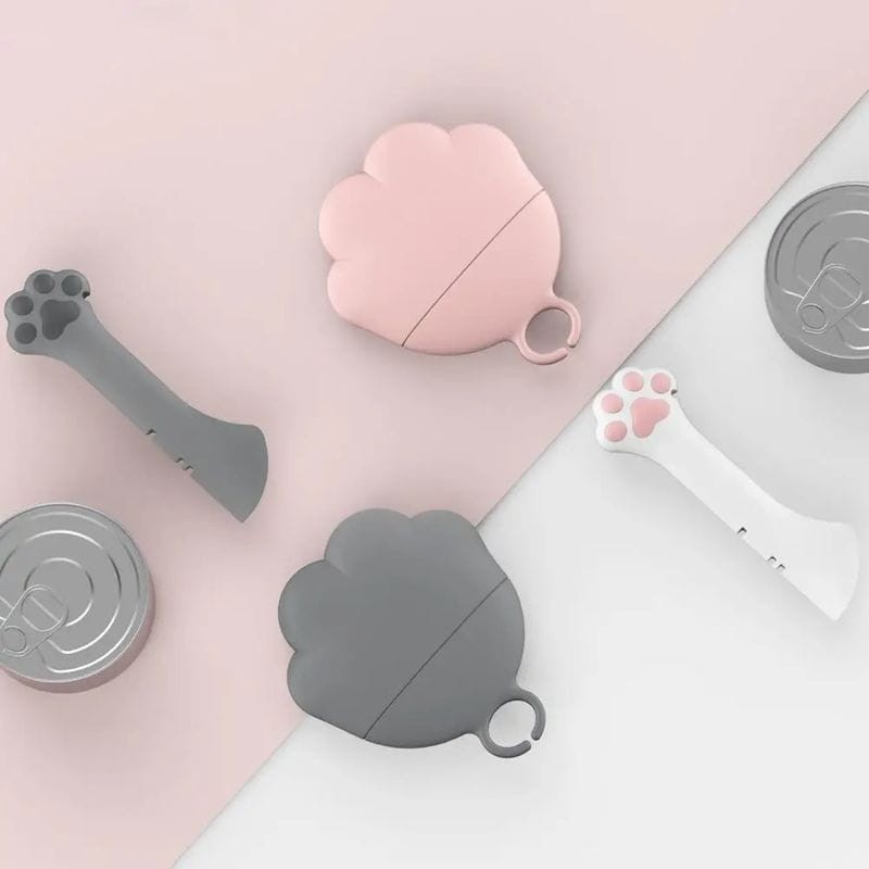 Cuillère ouvre-boîte en silicone Lovely Paw Gris - Ítem1