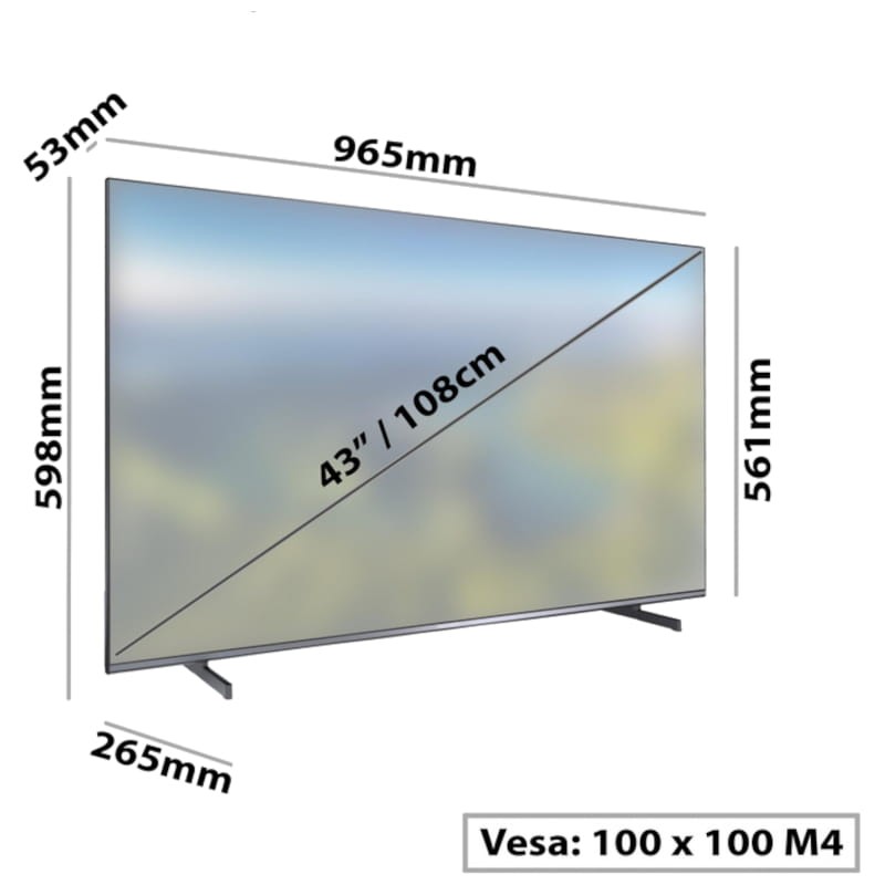 Daewoo 43DM72UA 43 4K Ultra HD LED Smart TV Preto - Televisão - Item3