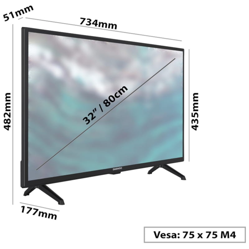 Daewoo 32DM53HA1 32 HD WiFi Smart TV Negro - Televisor - Ítem4