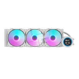 Vue frontale du système de refroidissement liquide Darkflash DN-D360 Blanc