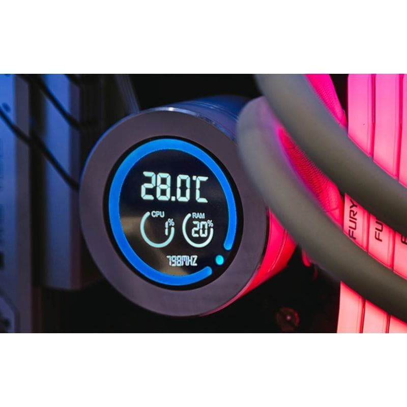 Système de refroidissement liquide Darkflash DN-D360 Blanc avec radiateur en aluminium