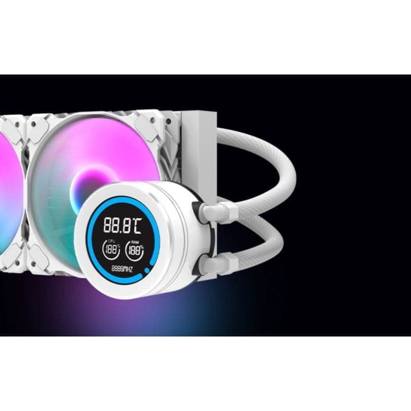 Système de refroidissement liquide Darkflash DN-D360 Blanc avec tuyaux IIR+EPDM