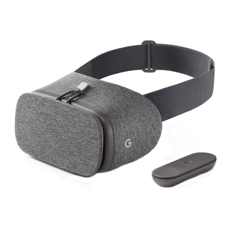 Daydream Google VR - Gafas de realidad virtual de google vistas por delante + mando de control