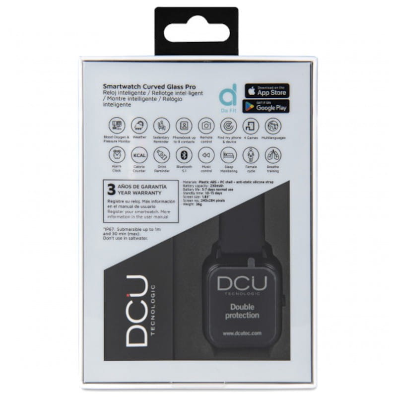 DCU Tecnologic Curved Glass PRO Negro - Reloj Inteligente - Ítem4