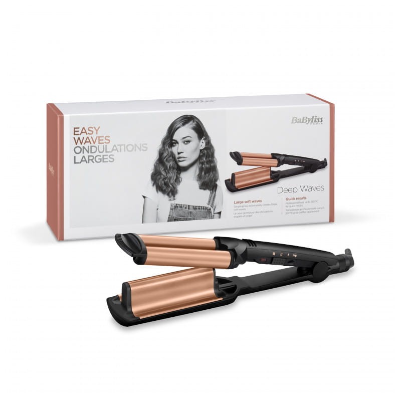 Ferro de frisar BaByliss Deep Waves Preto, Laranja - Item2