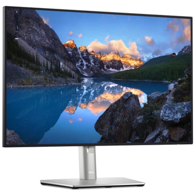 Dell UltraSharp U2421E LED 24.1 WUXGA LCD IPS prateado - monitor de PC vista frontal direita