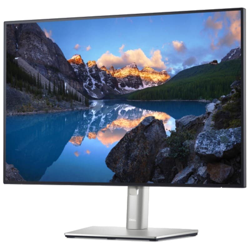 Dell UltraSharp U2421E LED 24.1 WUXGA LCD IPS prateado - Monitor de PC Vista frontal esquerda