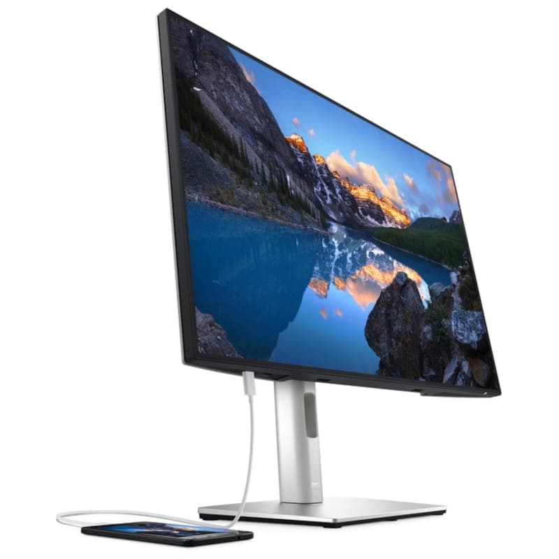 Dell UltraSharp U2421E LED 24.1 WUXGA LCD IPS prateado - monitor de PC com vista frontal