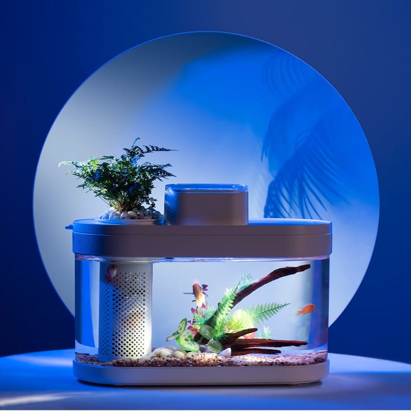 Artificiel Mini Aquarium Électrique Fish Tank Simulation Monde Sous