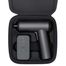 Tournevis électrique Xiaomi Mijia 3,6V 2000 mAh en coffret rigide, finition noire mate, poignée pistolet, embouts organisés et chargeur compact intégré