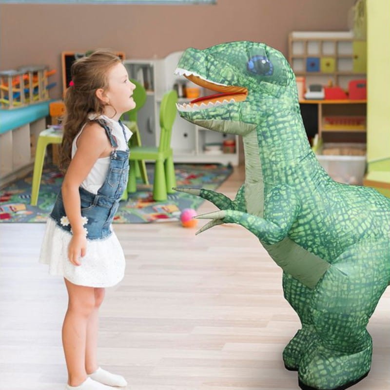 Dinosaure gonflable D019 Télécommande 2,4 GHz Bruits Dinosaure Autogonflant Vert - Ítem3