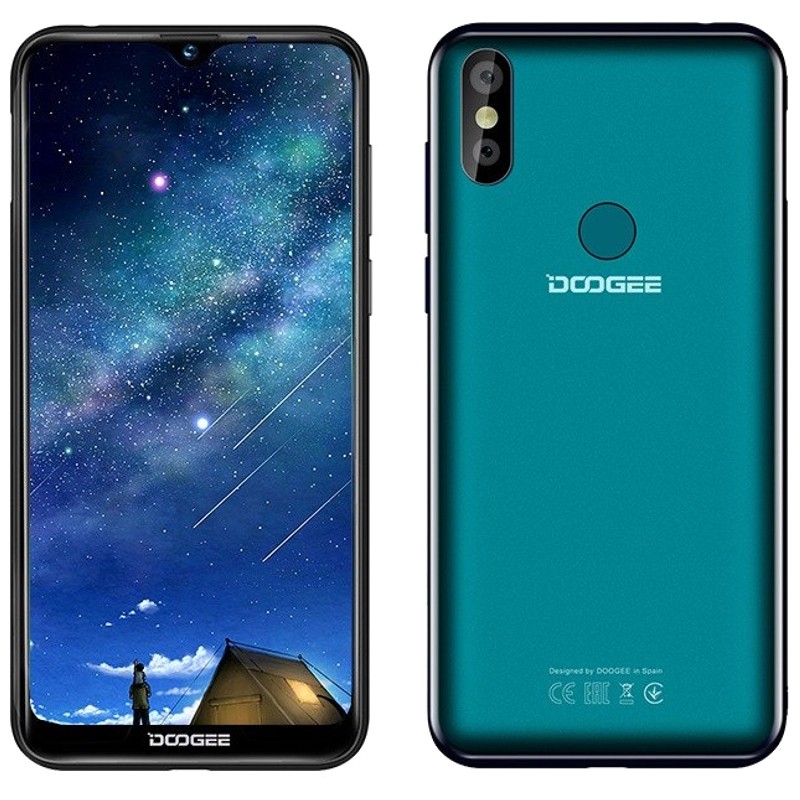 Doogee Y8 3Go/16Go avec écran bord à bord et encoche goutte, bords fins, affichage nocturne étoilé vibrant, design noir élégant et compact - Ítem4