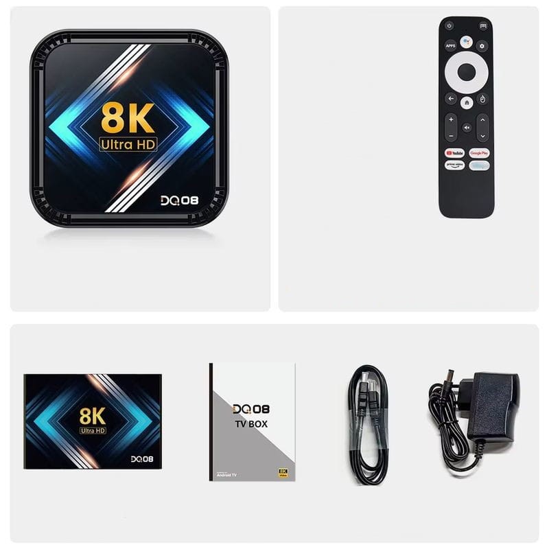 DQ08 8K RK3528 4GB/64GB Dual Wifi Controlo de Voz Android 13 Preto - Android TV - Item3