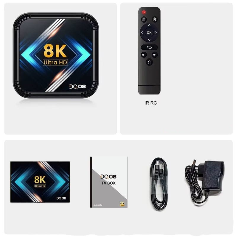 DQ08 8K RK3528 4 Go/32 Go Double Wifi Android 13 Noir - Android TV - Ítem2