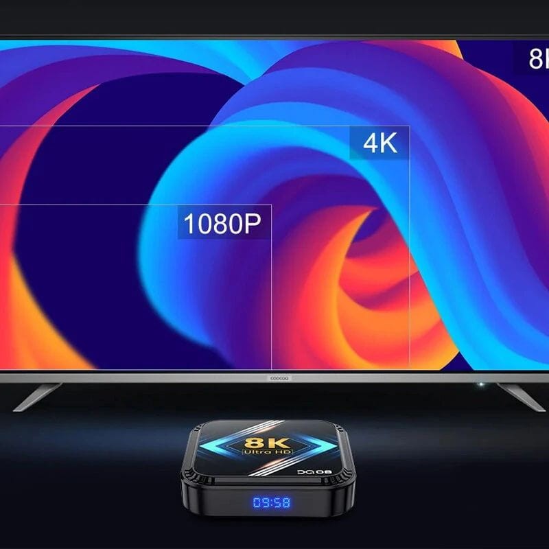 DQ08 8K RK3528 4 Go/32 Go Double Wifi Android 13 Noir - Android TV - Ítem5