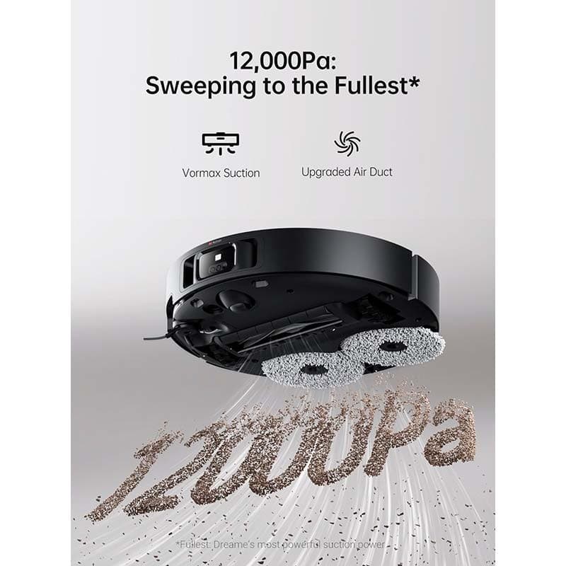puissance d'aspiration de l'aspirateur Dreame X40 Ultra Noir