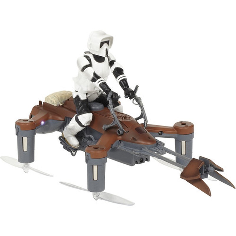 Dron Propel Star Wars 74-Z Speeder Bike - Edição Limitada - Shuttle com Iluminação LED - 360º Turns - Receptor 2.4GHz - Design 74-Z - Aplicação - Box com BSO - Recreação de Batalha - Lutas de até 12 Pilotos - Bluetooth