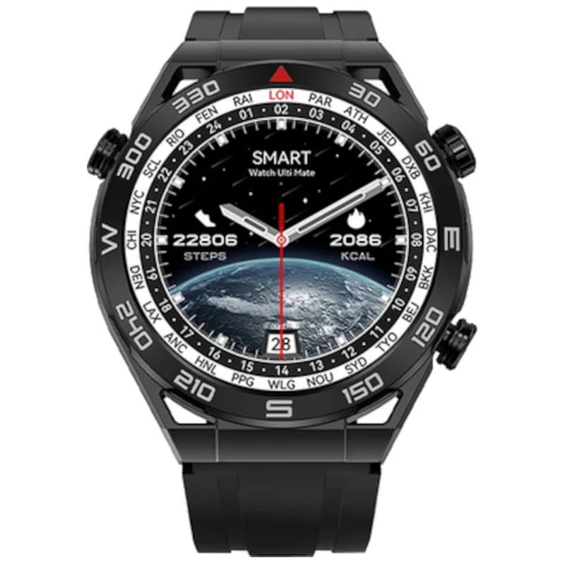 DT NO.1 Ultra Mate Negro con Correa Metálica Negra - Reloj inteligente - Ítem1