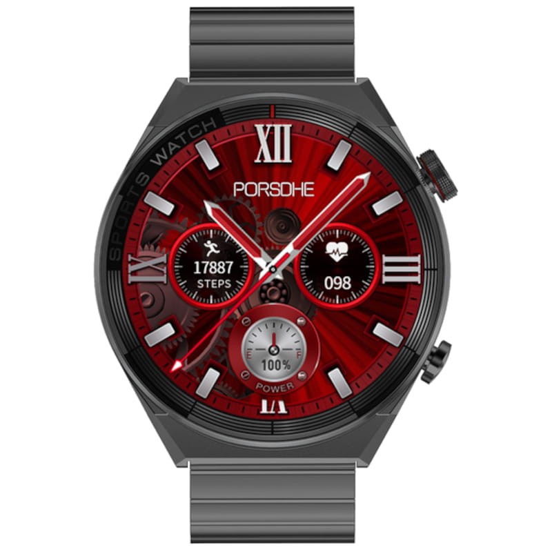 Reloj inteligente DT NO.1 DT3 Mate Negro con Correa Metálica - Ítem1