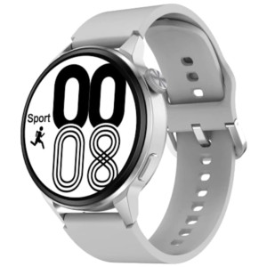 DT NO.1 DT4 Plus Argent Avec Bracelet Silicone Gris - Montre Connectée