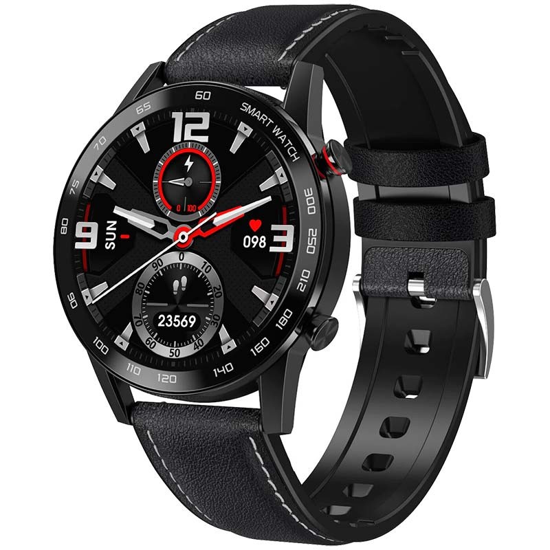 Smartwatch DT NO.1 DT95 com Pulseira Couro