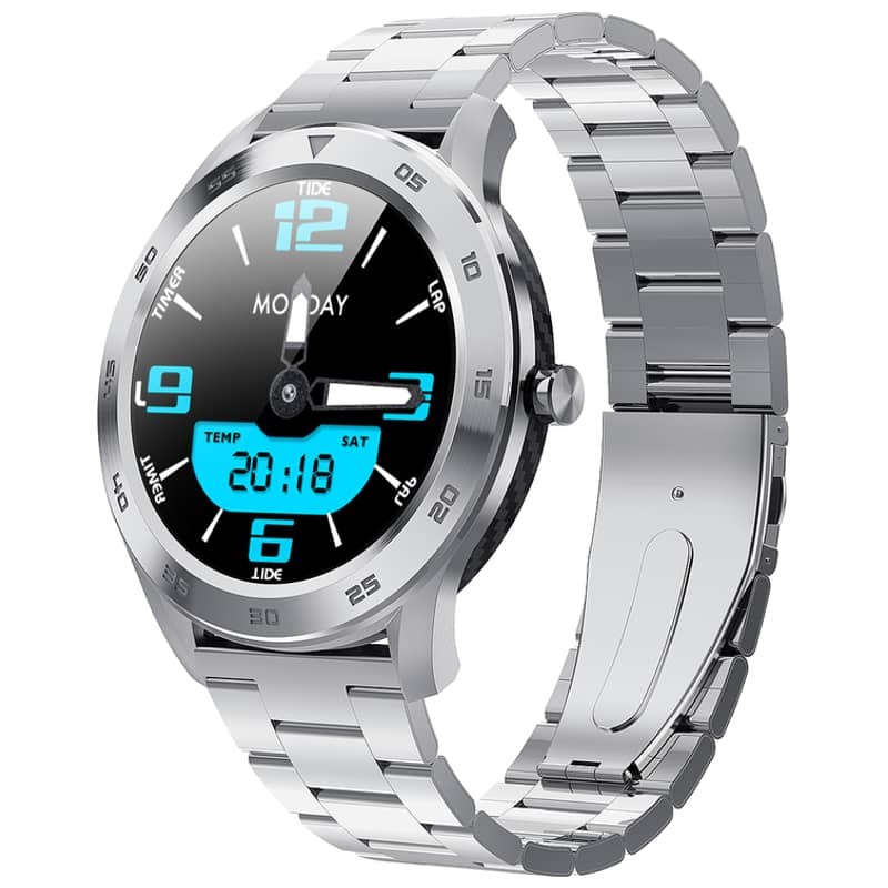 smartwatch with steel strap